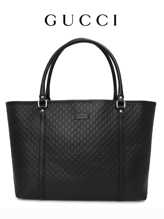 Gucci Handbags - GUCCI micro GG leather large tote